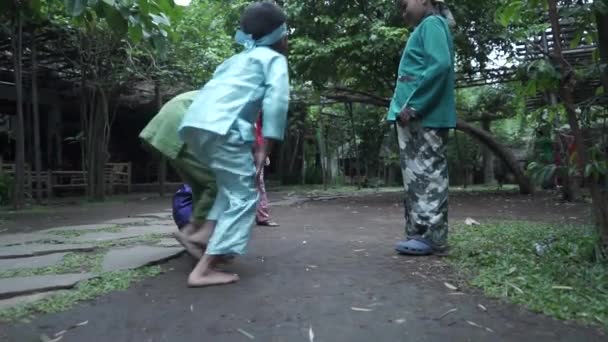 Bandung West Java Indonesia Circa 2014 Sundanese Indonesian Boys Colorful — Vídeo de Stock