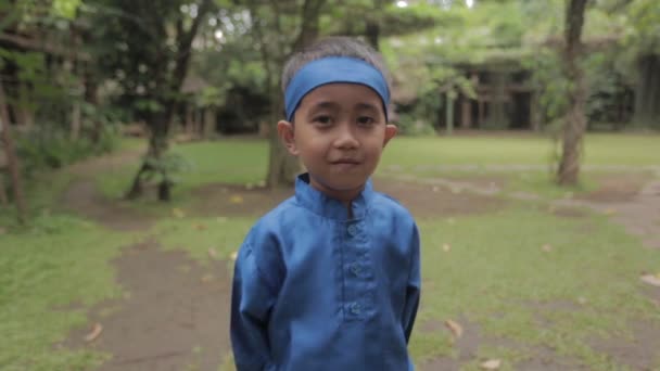 Bandung West Java Indonesia Circa 2014 Portrait Indonesian Children Boy — Video