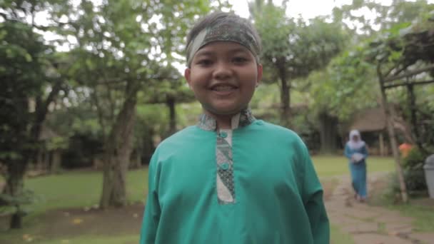 Bandung Západní Jáva Indonésie Circa 2014 Portrét Indonéských Dětí Boy — Stock video