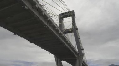 Soekarno Bridge Manado Indonesia From The River with Cloudy Day