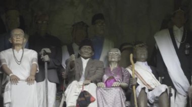 Hanging Tombs Londa Burial Caves Rock Cliff Cemetery Graveyard in Kete Kesu Village Toraja Sulawesi Indonesia