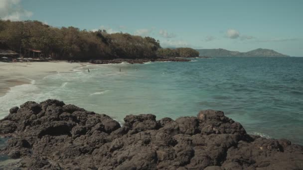 Bias Tugel Hidden Beach Padangbai Karangasem Bali Indonesia White Sand — Stock Video