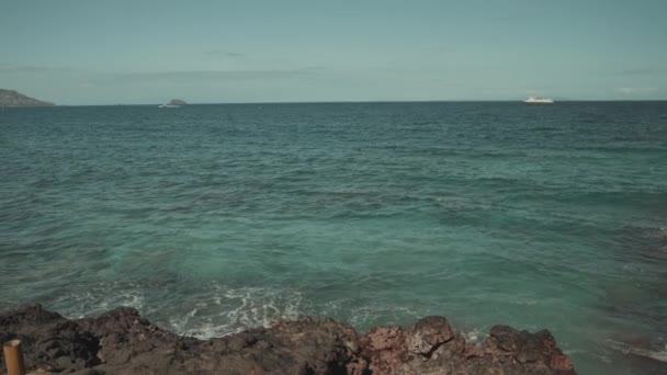 Bias Tugel Hidden Beach Padangbai Karangasem Bali Indonesia White Sand — Αρχείο Βίντεο