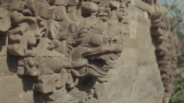 Beautiful Traditional Ancient Old Stone Hindu Balinese Statue Sculpture Carving at Kertha Gosa Semarapura Klungkung Bali Indonesia