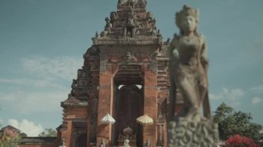 Beautiful Balinese Hindu Temple and Statue at Kertha Gosa Semarapura Klungkung Bali Indonesia