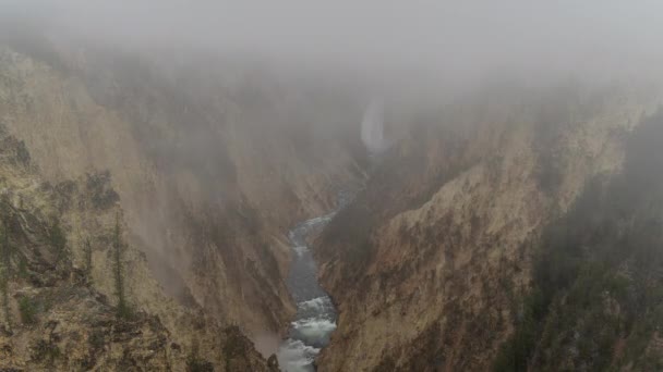 Time Lapse Van Lower Falls Yellowstone River Bij Grand Canyon — Stockvideo