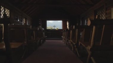 Grand Teton Ulusal Parkı Wyoming 'deki St. John' s Episcopal Kilisesi Kilisesi Kilisesi, ABD