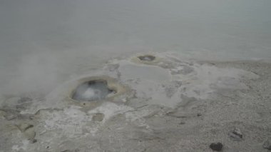 Batı Parmak Gayzer Havzası Supervolo Yellowstone Ulusal Parkı Wyoming Yolu.