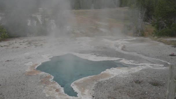 Bovengeiser Bekken Van Supervulkaan Yellowstone National Park Wyoming — Stockvideo