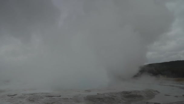 Fontein Paint Pot Trail Hot Springs Geyser Supervulkaan Yellowstone National — Stockvideo
