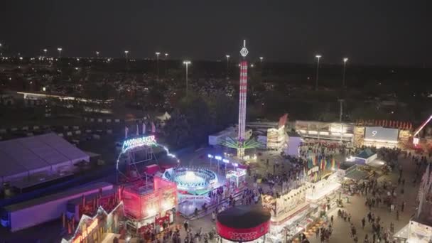 Даллас Техас Сша Жовтня 2022 State Fair Texas Evening Night — стокове відео