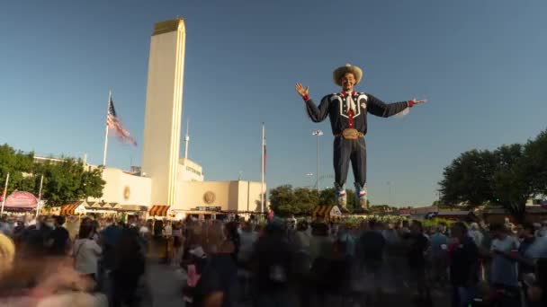 Даллас Техас Сша Октября 2022 Года Время Толпы Людей Ярмарке — стоковое видео