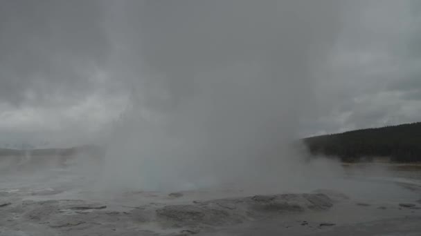 Fontein Paint Pot Trail Hot Springs Geyser Supervulkaan Yellowstone National — Stockvideo