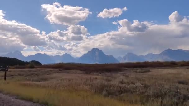 Vezetés Grand Teton Nemzeti Park Wyoming Usa — Stock videók
