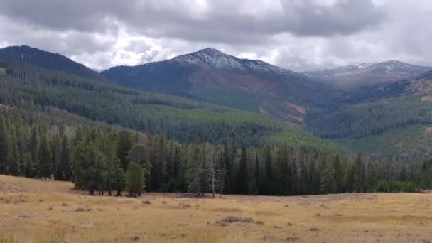 Pohled Hory Silnice Yellowstone National Park Wyoming — Stock video