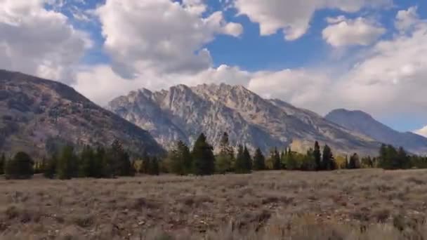 Körning Grand Teton National Park Wyoming Usa — Stockvideo