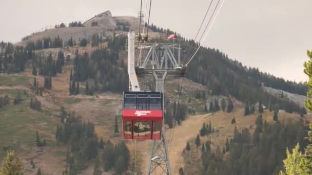 Jackson Hole Aerial Tram Bridger Gondola Rides Teton Village Top — Video