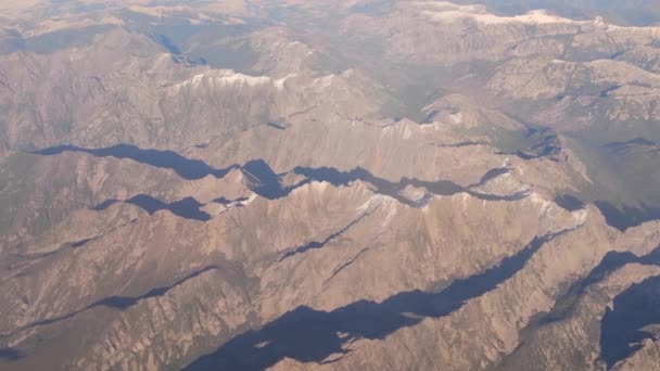 Aerial View Repülés Wyoming Felett Sziklás Hegység Hegyvonulat — Stock videók
