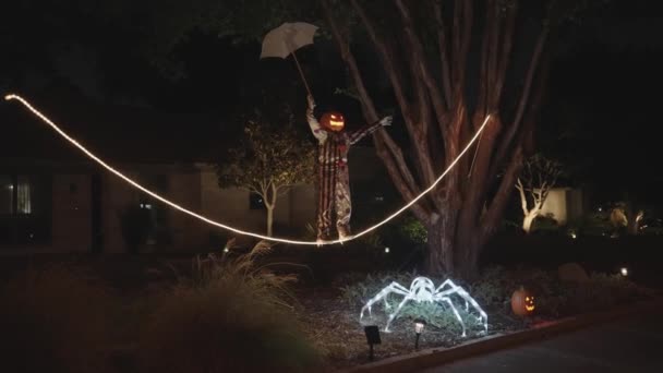 Dallas Texas Usa Circa Október 2022 Creative Creepy Halloween Display — Stock videók