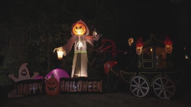 Dallas Texas Usa Circa Oktober 2022 Creatieve Griezelige Halloween Display — Stockvideo