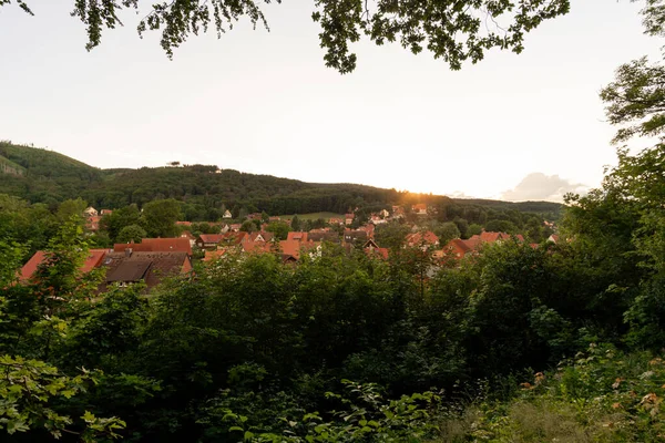 Hermosa Vista Pequeño Pueblo Alemania — Foto de Stock