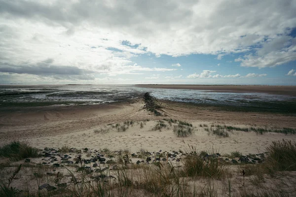 Vadehavet Med Moln Och Blå Hommel Norra Friesland Amrum — Stockfoto