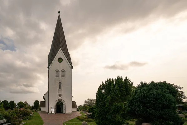 Kyrkan Amrum Dimma Vid Solnedgången — Stockfoto