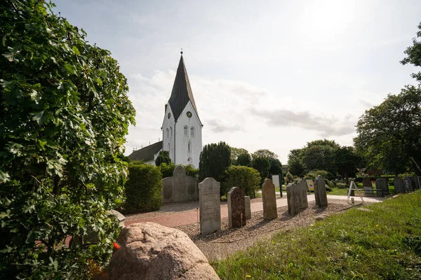 Kyrkan Amrum Staden Nebel — Stockfoto