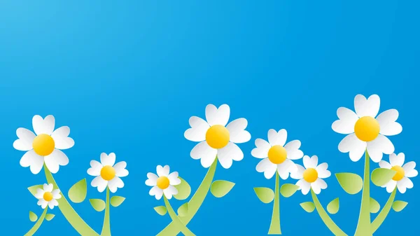 Vårtid Och Blomning Abstrakt Blommig Bakgrund Med Abstrakta Blommor Vektorillustration — Stock vektor