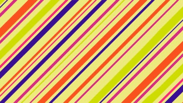 Абстрактный Фон Состоящий Движущихся Наклонных Цветных Линий Плоский Дизайн Предпосылки — стоковое видео