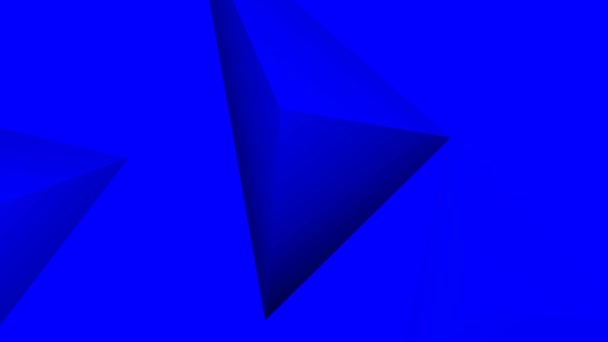带多边形的几何蓝色背景 形状呈三角形的折叠纸 生动的例证 — 图库视频影像