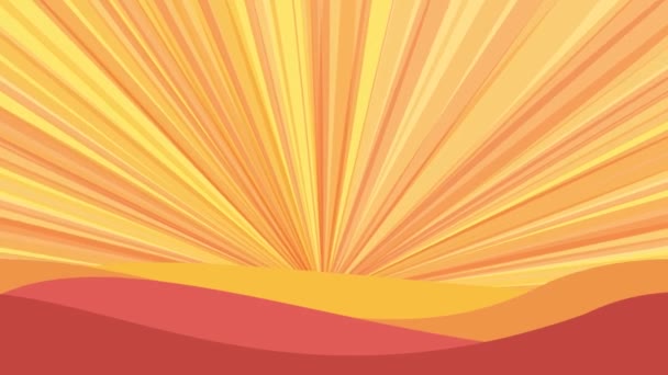 Abstrakcyjne Projektowanie Sunburst Przydatne Projektowaniu Banerów Ruchu Animowana Pomarańczowa Ilustracja — Wideo stockowe