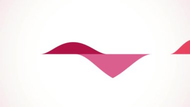 Soyut doğrusal renk dudakları. Dalga ses konuşması, canlandırılmış illüstrasyon