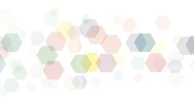 Altıgenlerle canlandırılmış soyut arkaplan, bulanık ışık efekti