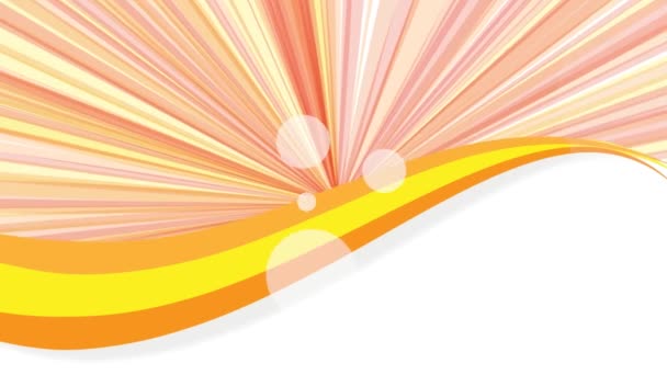 Design Astratto Sunburst Utile Nella Progettazione Banner Movimento Illustrazione Arancione — Video Stock