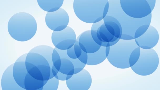 Boules Bleues Flottantes Animées Sur Fond Blanc Concept Eau Lavage — Video
