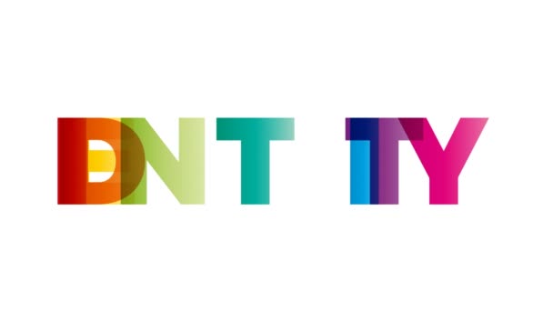 Palavra Identidade Banner Animado Com Texto Colorido Arco Íris — Vídeo de Stock