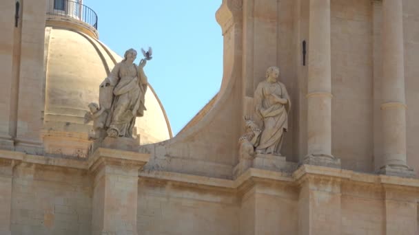 Sicile Ville Noto Merveille Baroque Site Patrimoine Mondial Unesco Cathédrale — Video