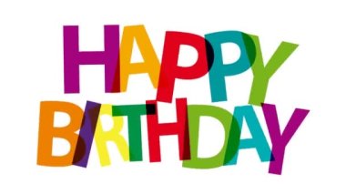 Mutlu yıllar, titremeler ve kaotik mesajlar. Kırık kelimeler, canlandırılmış illüstrasyon.