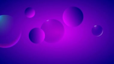 Havada küreler, canlı renkler, pembe ve mor renkler ile canlandırılmış arkaplan