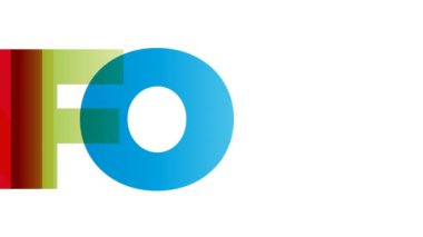 Info kelimesi. Metin renkli gökkuşağı ile canlandırılmış pankart.