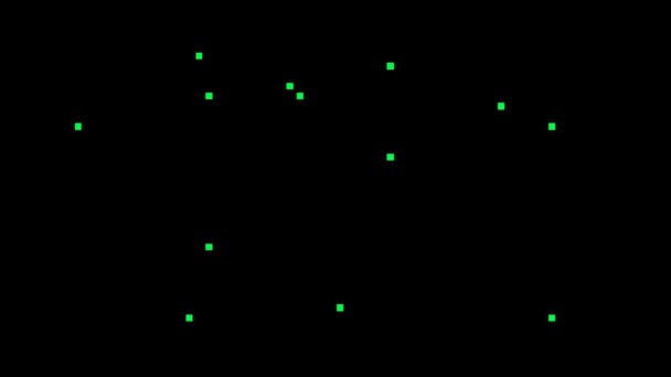 Carte Globale Réalisée Avec Pixel Vert Dans Moniteur Allumez Puissance — Video