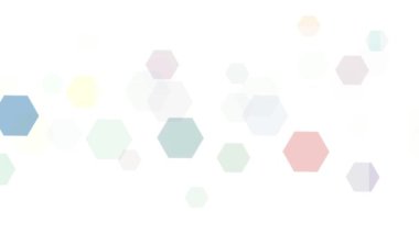 Altıgenlerle canlandırılmış soyut arkaplan, bulanık ışık efekti