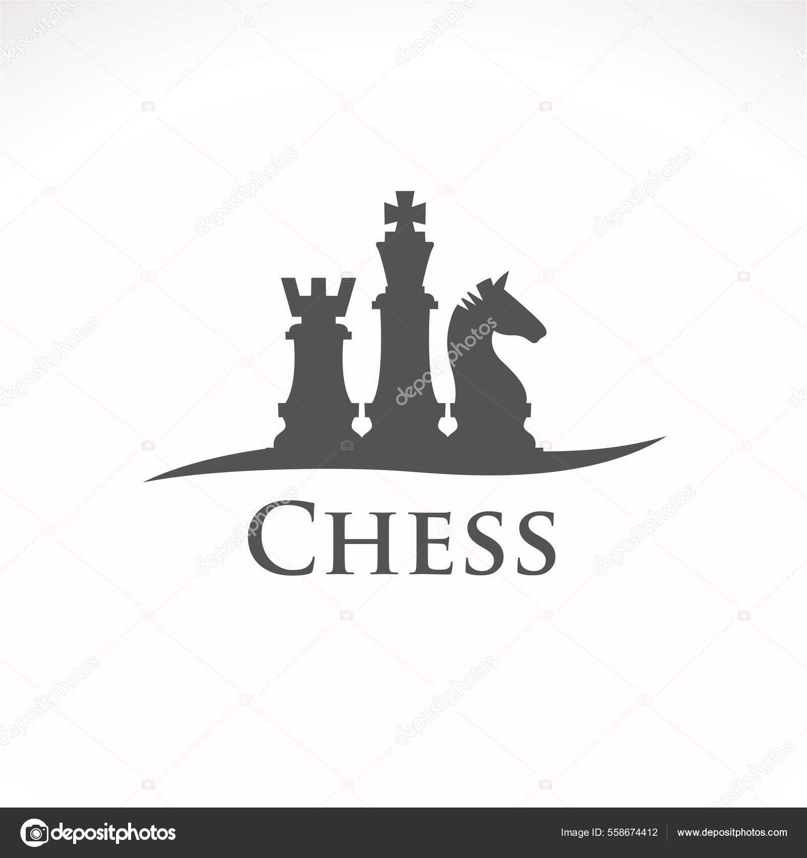 Peças de xadrez logotipo