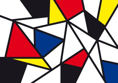 Bir resim dışavurumculuğundan ve geometrik soyutlamacılıktan esinlenilmiş dijital çerçeve. Renkli arkaplan