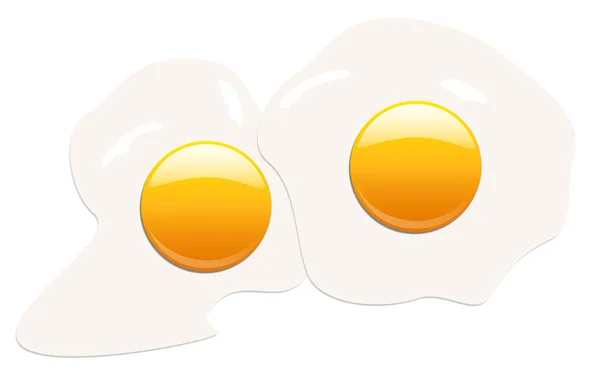 Абстрактні Ідеальні Смажені Яйця Ізольовані Білому Тлі Векторний Візерунок — стоковий вектор