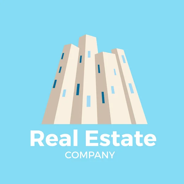 Buildings Skyscrapers Blue Sky Residential Commercial Real Estate Creative Vector — Vector de stock