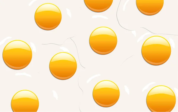 Abstract Background Many Fried Eggs Vector Pattern — Archivo Imágenes Vectoriales