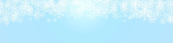 冬のベクトルの背景 雪と氷の結晶バナーは 寒いクリスマス — ストックベクタ