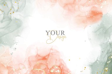 El Boyalı Soyut Suluboya Arkaplan Tasarımı